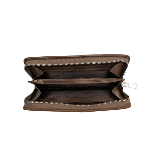 Δερμάτινο πορτοφόλι Guy Laroche 24215 μπεζ πούρο